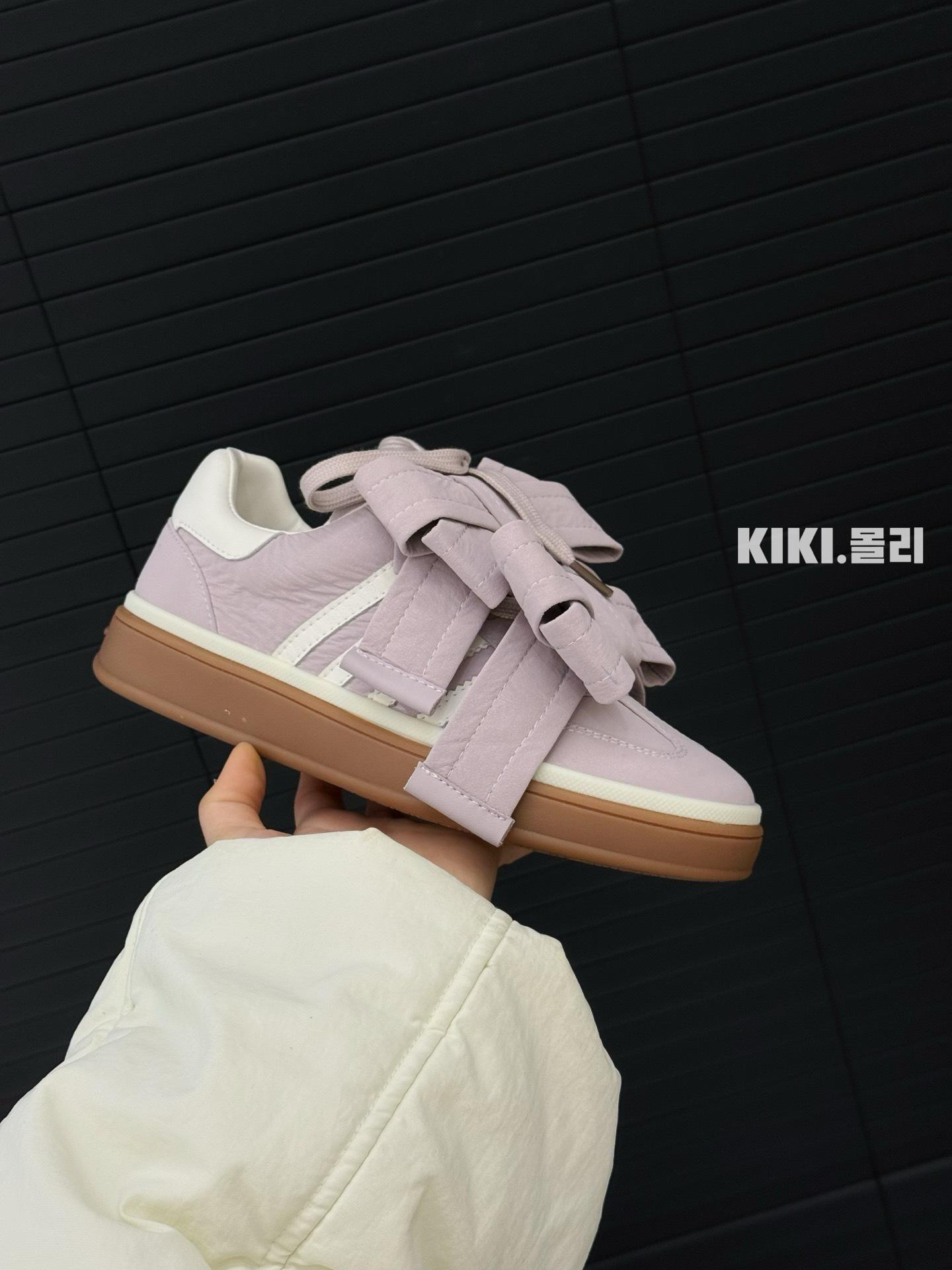 

Новые кожаные туфли на платформе, повседневные, женские, со шнуровкой и бантом, модные, высокого класса 40 фиолетовый