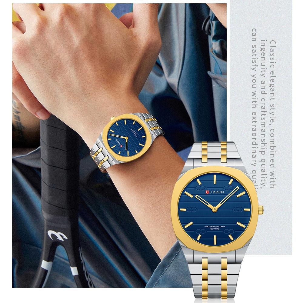 CURREN Fashion Brand Thin Quartz Watch Simple Personalized Colors Wristwatches Waterproof Clock