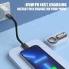 Phone Lanyard Data Cable Quick Charging PD65W USB C To Type C Short Cable 16CM with Keychain Hook Efficient Power Supply