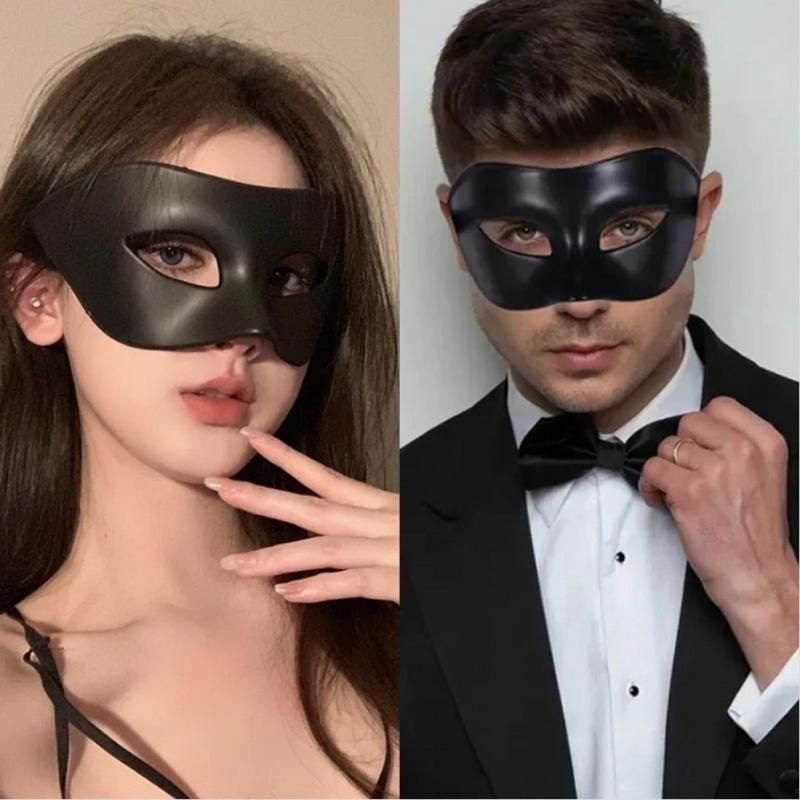Men Women Masquerade Prom Sexy Black Eye Masks Couple Venetian Cosplay Props Halloween Carnival Party Headdress Half Face Masks