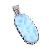 Natural Republic Larimar Gemstone 925 Solid Sterling Silver Pendant 1.50'' D3H46