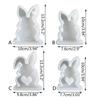 Easter Rabbit Candle Molds Heart Rabbit Silicone Mould DIY Handmade Cake Chocolate Epoxy Baking Mould for Valentines Day