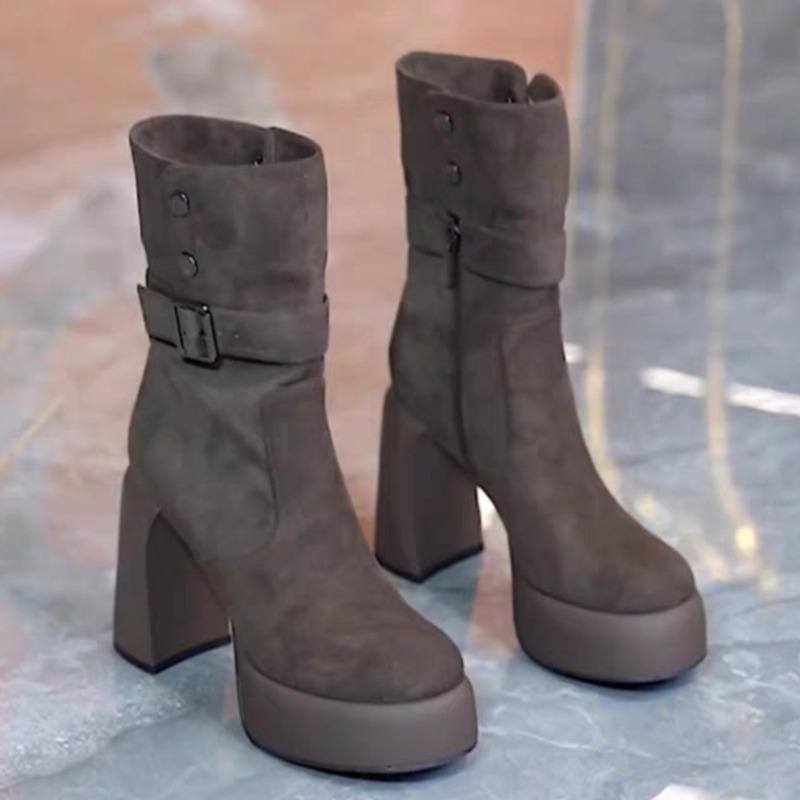 Fashion High Heels Women Platform Ankle Boots 2025 Winter Fashion Shoes Designer Elegant Dress Pumps New Trends Short Boots Zapatillas