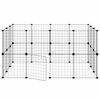 28 Piece Pet Cage with Door Black 35 X 35 Cm Steel
