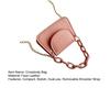Women Crossbody Bag Small Handbag with Removable Metal Chain Shoulder Strap Crossbody Purse for Phone Lipstick Cards