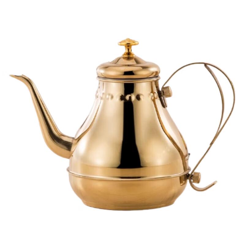 ZISIZ 1,2L Vergoldete Edelstahl-Teekanne