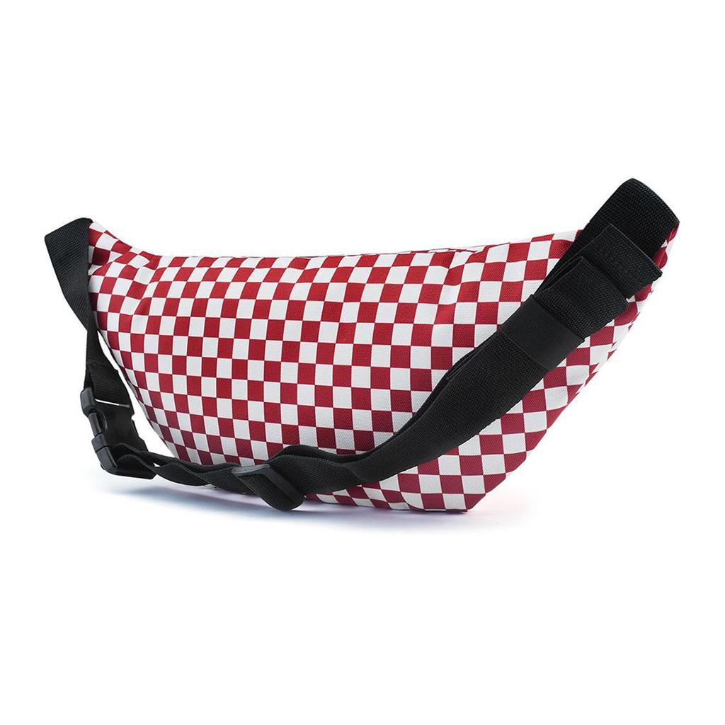 Vans Checkerboard Print Zipper Closure Polyester Chest Bag Crossbody Waist Bag Unisex bags Red VN0A2ZXX976