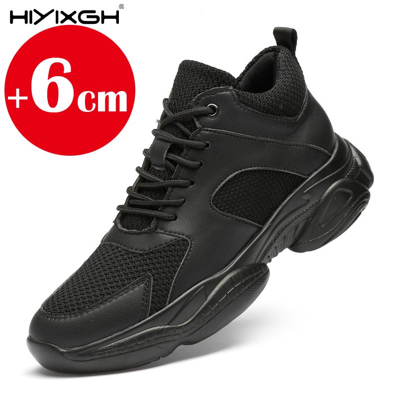 Luxury mens elevator shoes height increase 6cm 8CM heighten increasing sports sneakers elevate taller lift mesh shoes for man
