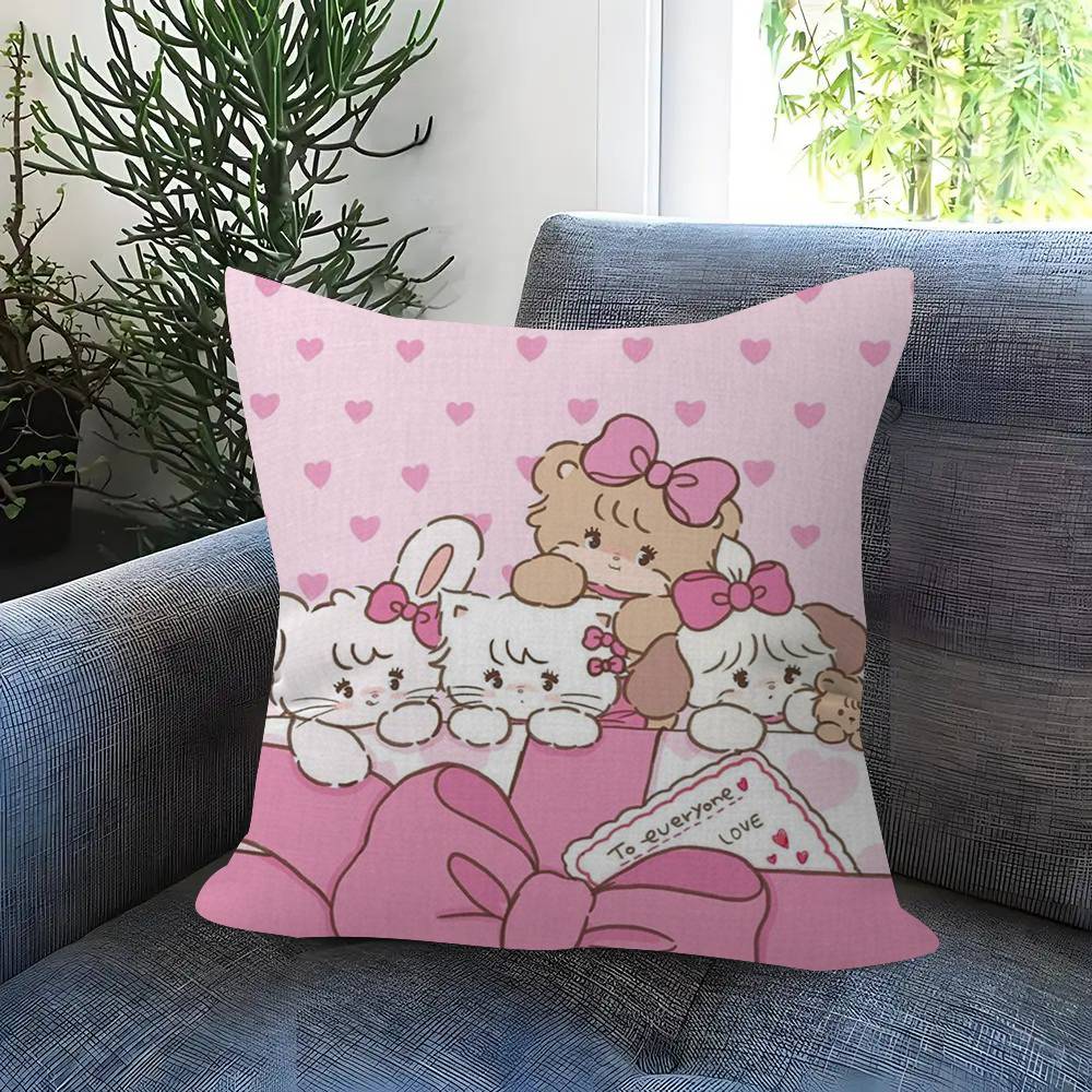 Cute M-Mikko I-Illustrations Pillow Cover Sofa Cushion Cover Home Room Decoration Children Gift
