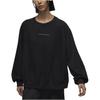 Jordan Solid Color Round Neck Casual Long Sleeve Sweatshirt Women Sweatshirt Black FN5123-010
