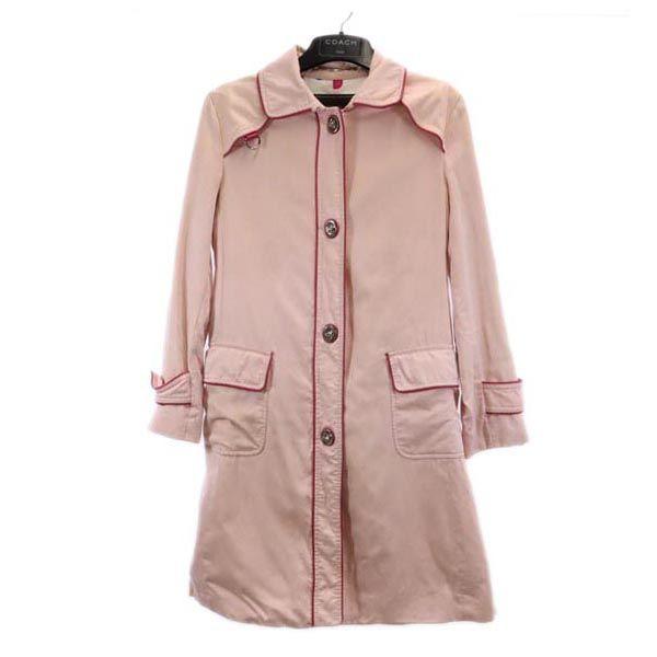 

COACH coat 4 Pink Special hanger and costume cover included Women Used