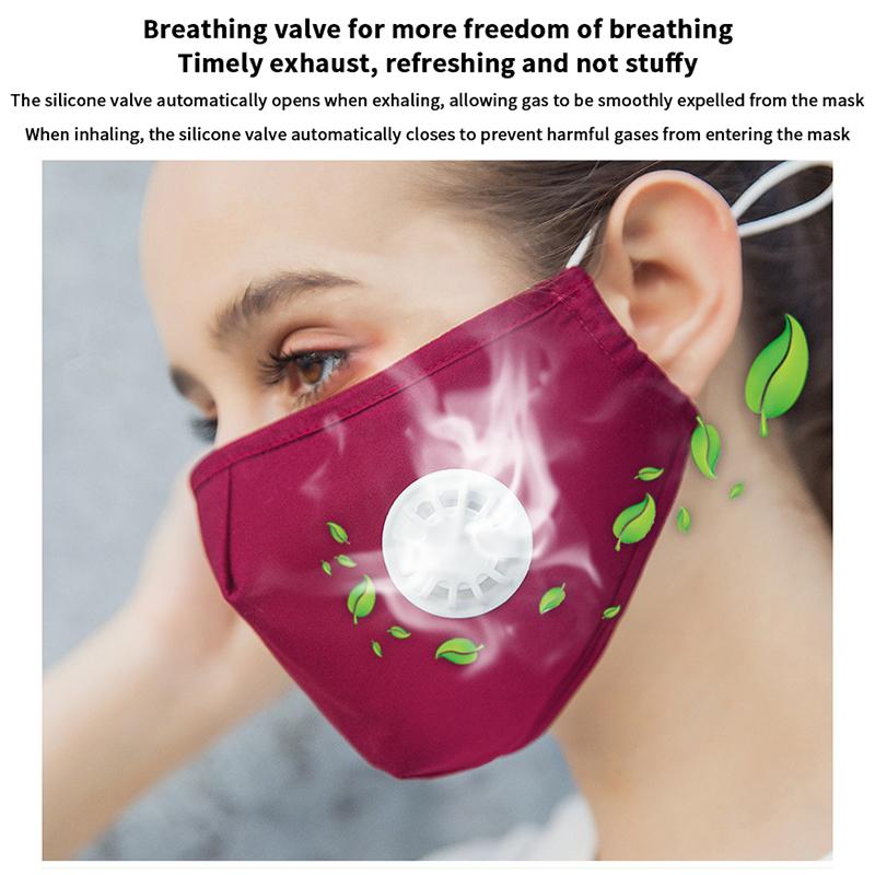 Anti-förorenings Pm2.5 Dammasker Tvättbara Och Återanvändbara Pluggbara Packning Bomull Unisex Rese Ppe Masker Bekväma Och Andningsbara
