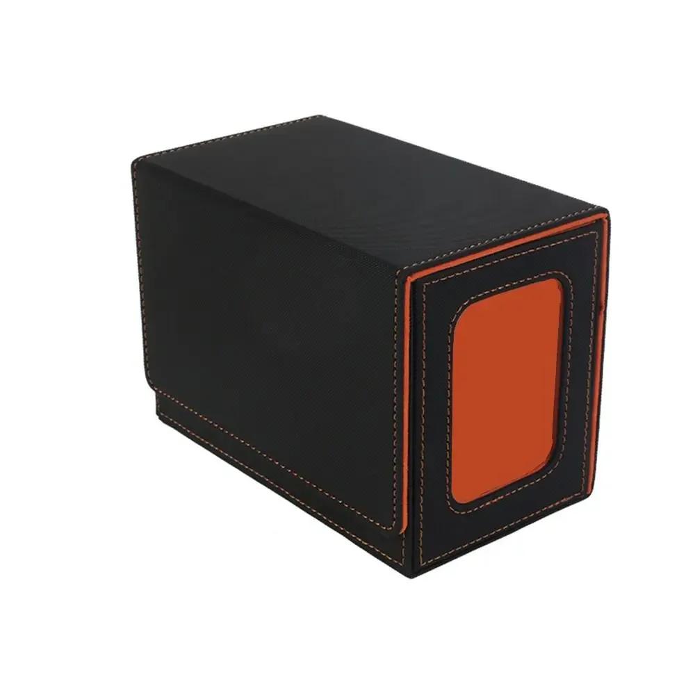 Fashion PU Leather Card Deck Box Flannel Collection Game MTG Trading Card Holder Game Card Organizer Women Men