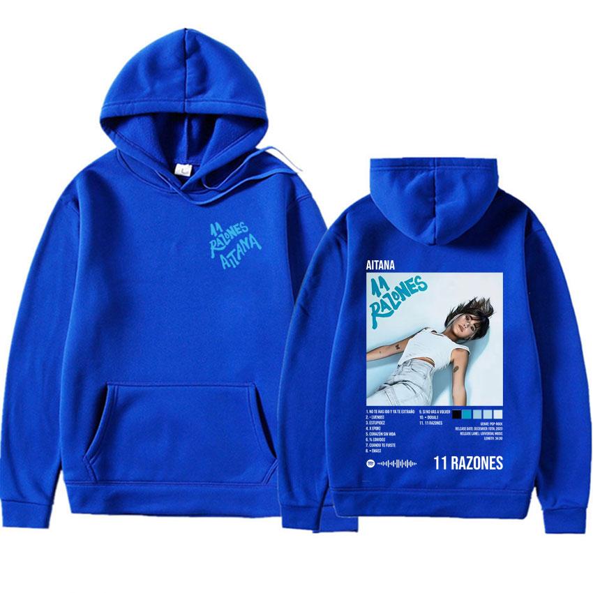 Trendig Aitana Ocana Harajuku Huvtröja Unisex Herr Gotiska Kläder Långa Ärmar Överdimensionerad Streetwear Tröjor