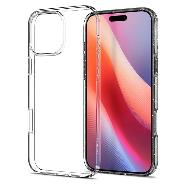 Etui do iPhone 16 Pro Spigen Liquid Crystal Brokatowe Przezroczyste