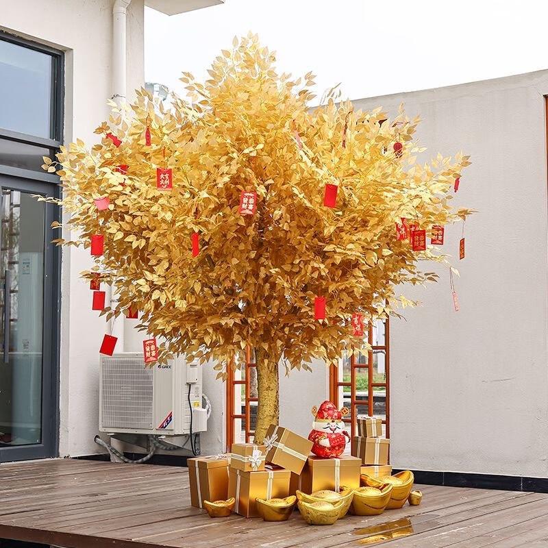 Artificial Golden Fortune Wishing Tree