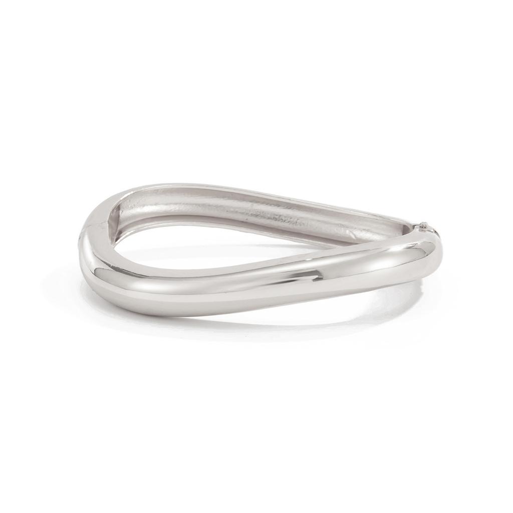 Punk Style Metal Texture Matte Bracelet, Fashion Style Irregular Glossy Spring Buckle Bracelet
