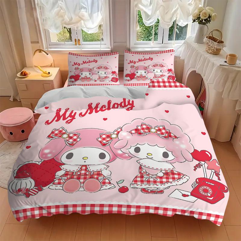 Melody Friendship Print 3Pcs Bedding Setduvet Cover With 2 Bedropillowcase Home Birthday Gift
