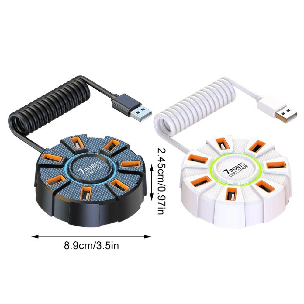 USB Splitter USB 2.0 Hub RGB Backlight Multi Splitter Adapter  Mouse Keyobard Printer