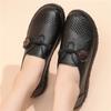 Top Quality Genuine Leather Moccasins Women Spring Braided Flats Plus Size 41 Grandma Mom Cozy Loafers Soft Sole
