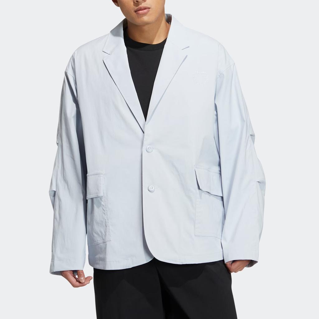 Men's Coat Adidas CNY Speed Blazer Business Suit Coat Unisex Light Blue