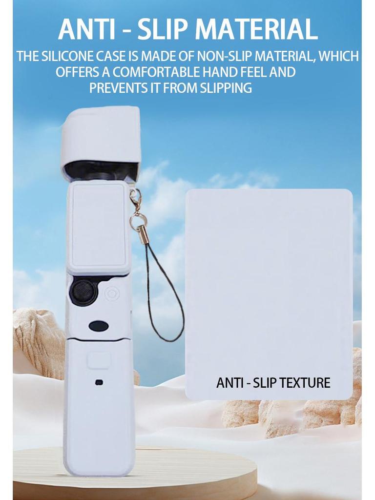 DJI OSMO Pocket 3 Silicone Case and Lens Cover: Dustproof & Drop-Proof Protection Accessory