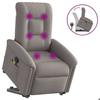 VidaXL Reclining Massage Armchair Taupe Fabric, Lift Recliner, Recliner for Elderly, 3303271