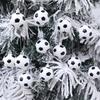 12 Stück Weihnachtsbaumkugeln Fußball Kugel Hängeornament Weihnachtsbaumschmuck für Winterurlaub Party Dekoration