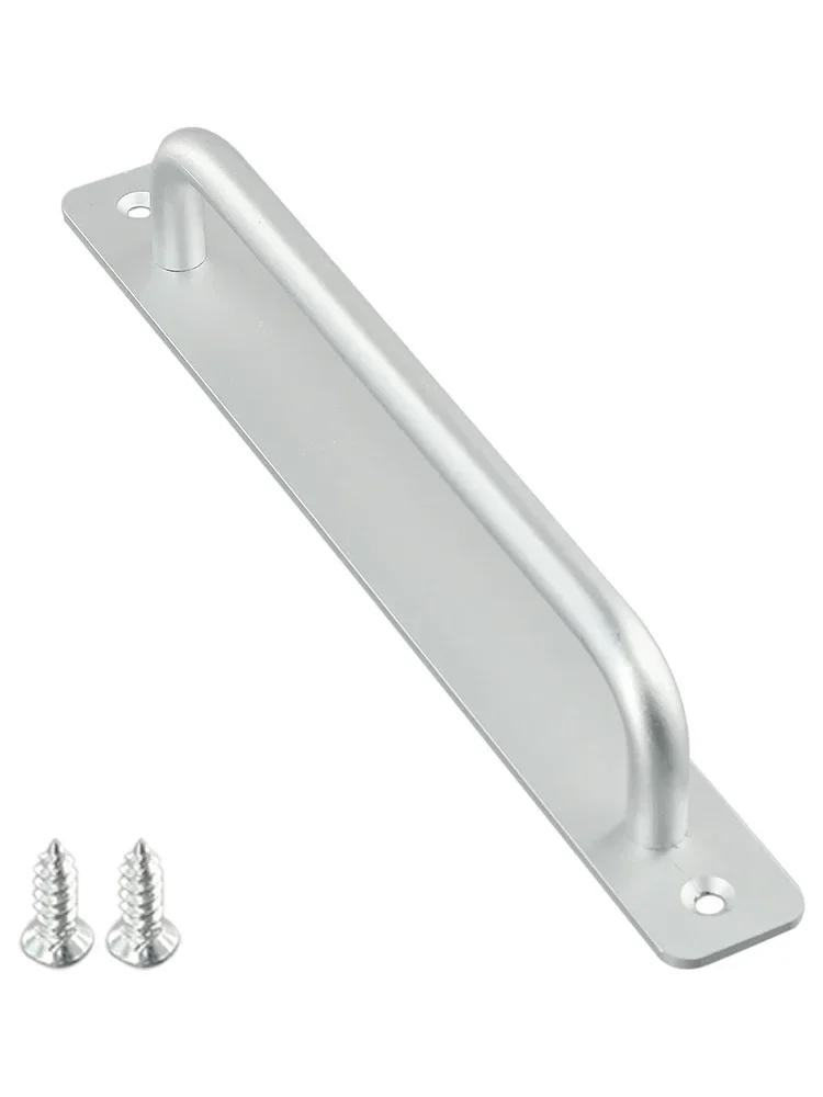 

Modern Style Pull Push Door Handle, Comfortable Touch, Long lasting Support, for Barn Doors, Wood/Aluminum Doors серебряный