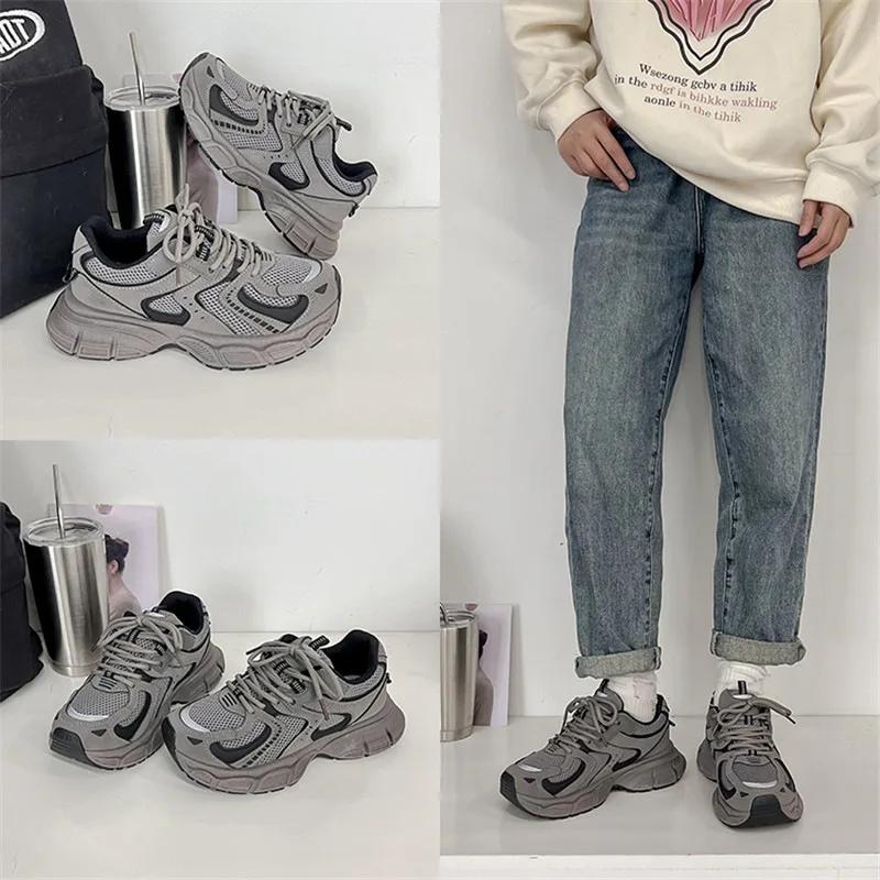 Fashion New Fashion Summer Woman Casual Shoes Sneakers For Women Platform Shoes Female Lace Up Tennis Shoes Chunky Sneakers Size 36-42