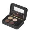 ZINGUS Augenbrauen-Make-up-Set - 2 braune Lidschatten, 2 Highlighter, Schablonen, Bürste und Pinsel