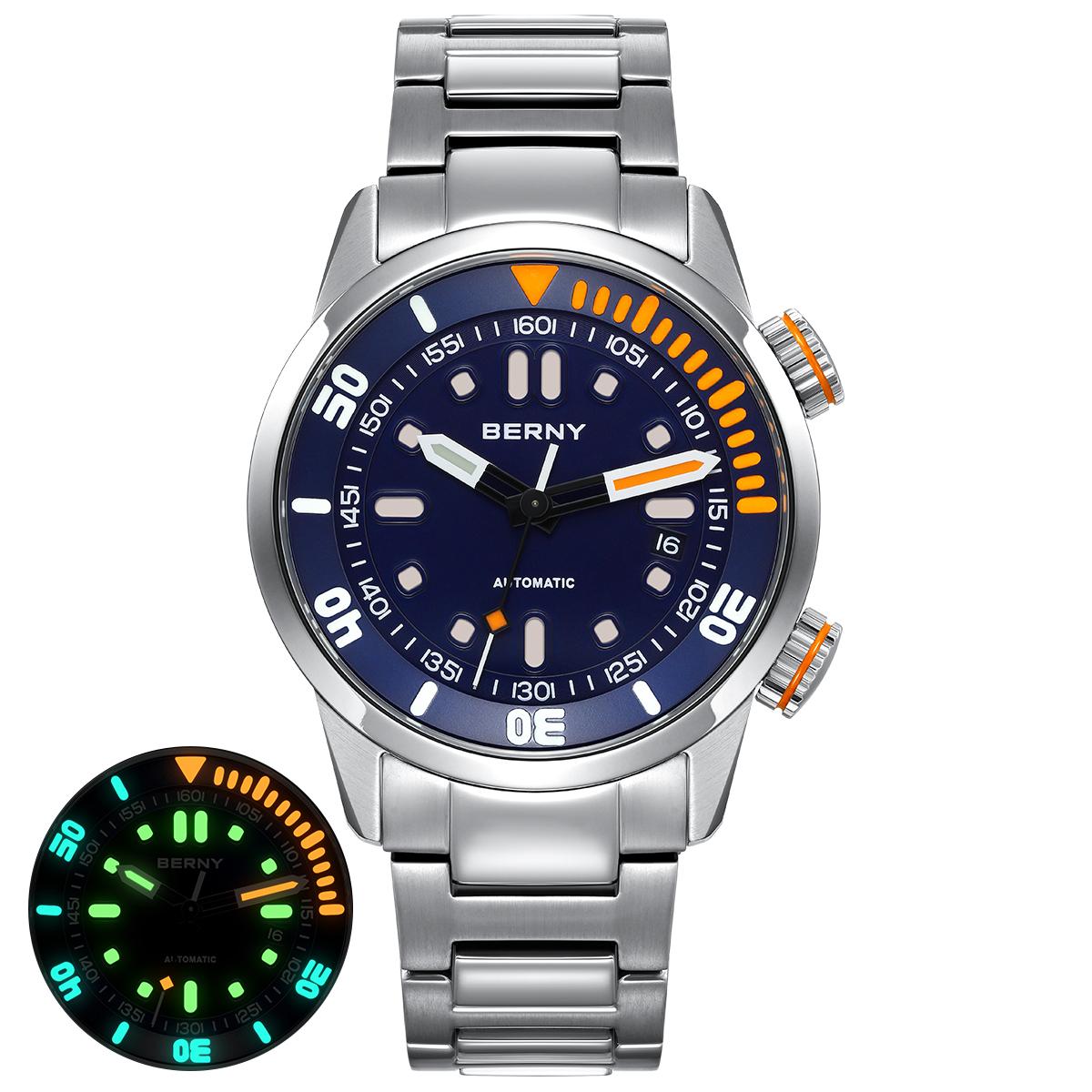BERNY 20Bar Diver Men Mechanical Watch