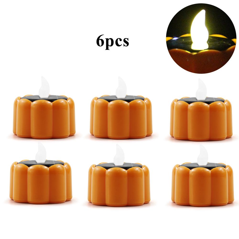 

Mini Pumpkin Candle Lights Outdoor Waterproof Flameless LED Solar Garden Lamp Halloween Party Supplies Terrace Decorations