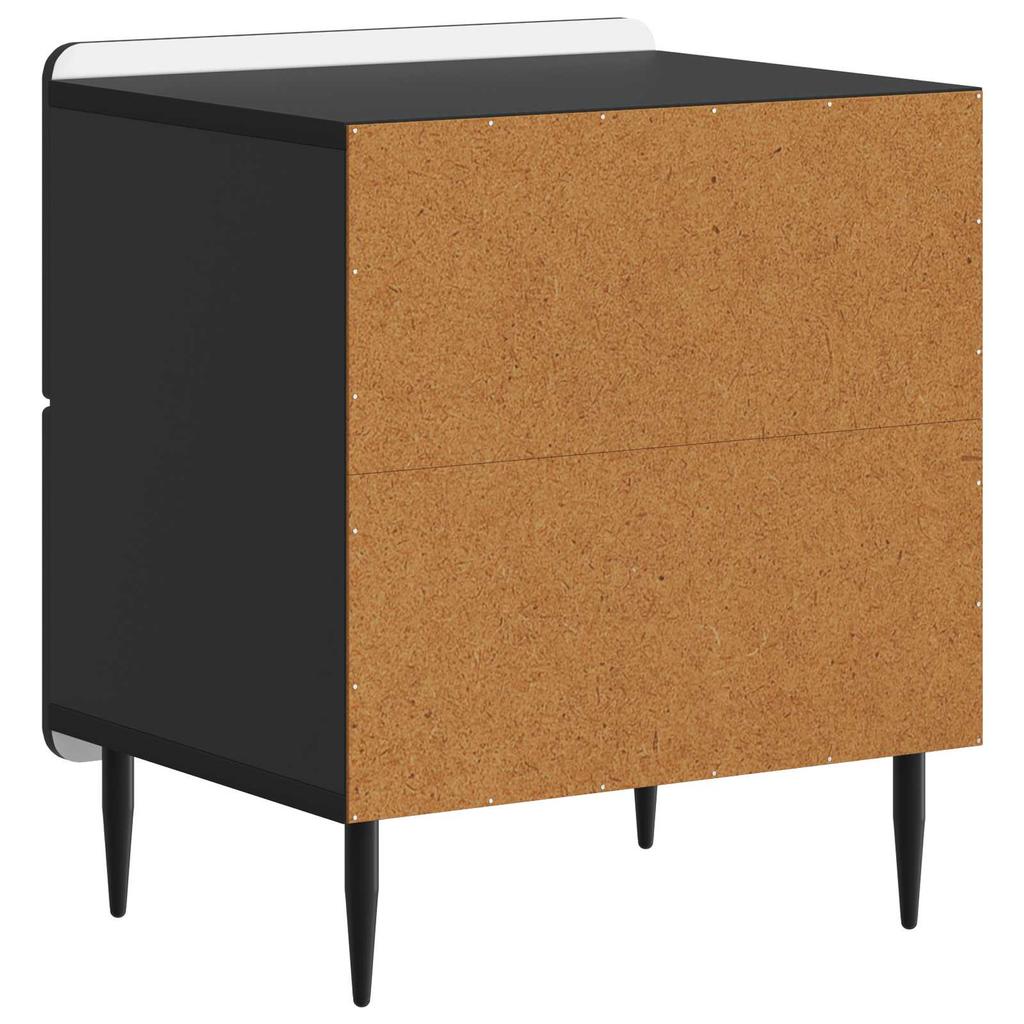 Nightstand Black 43 x 34.5 x 49.5 cm Engineered Wood
