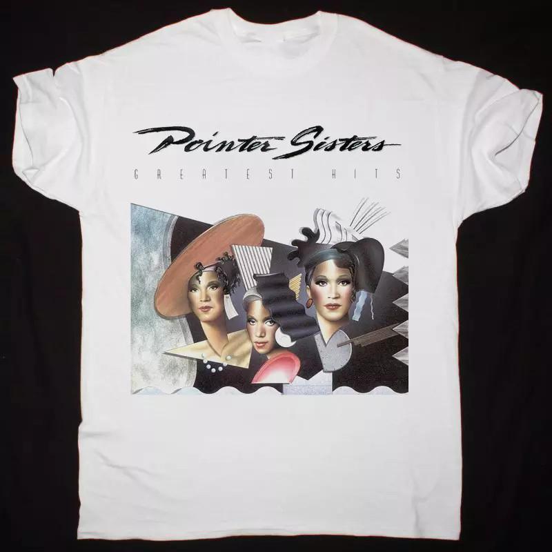The Pointer Sisters Greatest Hits T-shirt White Cotton Tee S to 5XL BT150 Unisex T-Shirt L
