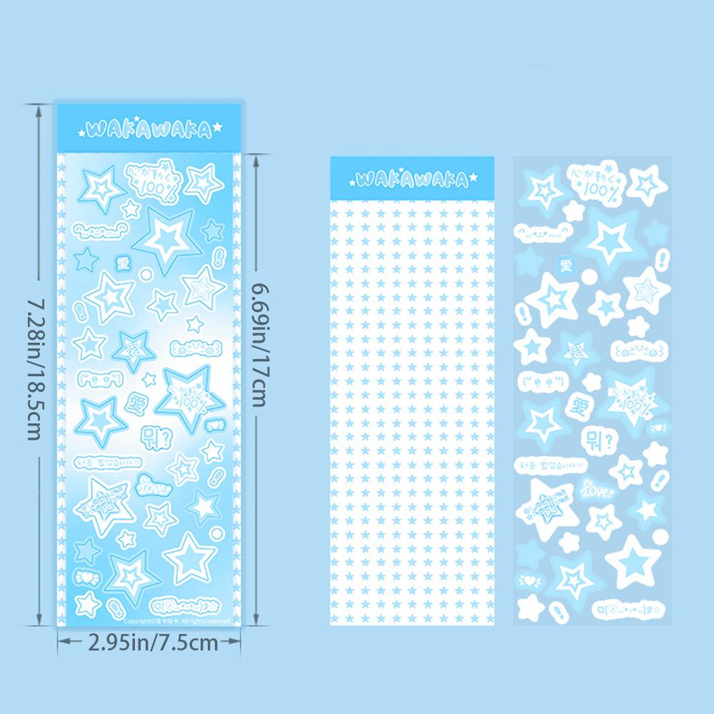 Hand tent stickers with star elements, Korean Ins style base stickers