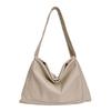Solid Color Slouchy Shoulder Bag with Soft Structure Elegant Hobo Bag for Daily and Casual Wear