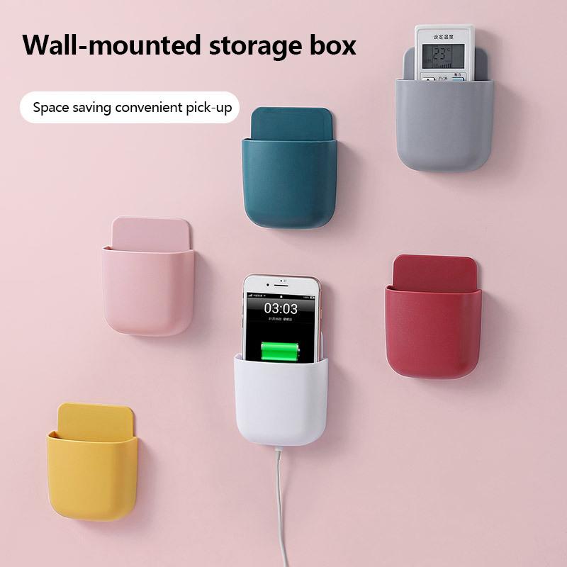 

1 шт. настенный ящик для хранения мобильного телефона держатель вилки подставка пульт дистанционного управления органайзер для хранения чехол для кондиционера