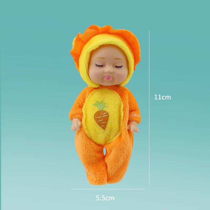 11cm Mini Sleep Baby Doll Fashion Simulation Rebirth Dolls Mini Cute Doll Cartoon Animal Kids Toy for Children Birthday Gift