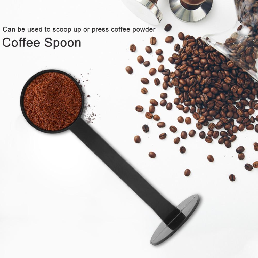 Black Color Coffee Bean Spoon 2-In-1 Design Espresso Scoop Tool Tea Scoop Spoon For Tea Brewing
