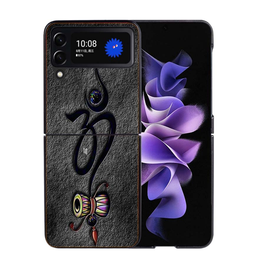

Om Symbol Meditation and Creativity Phone Case For Samsung Z Flip 7 6 5G Galaxy Z Flip4 Z Flip5 Z Flip3 Coque Black Hard PC Shel Samsung Z Flip