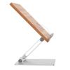 UPERGO BG-4 Aluminum Alloy +Wood Board Textbook Tablet Holder Stand Desktop Book Reading Bracket