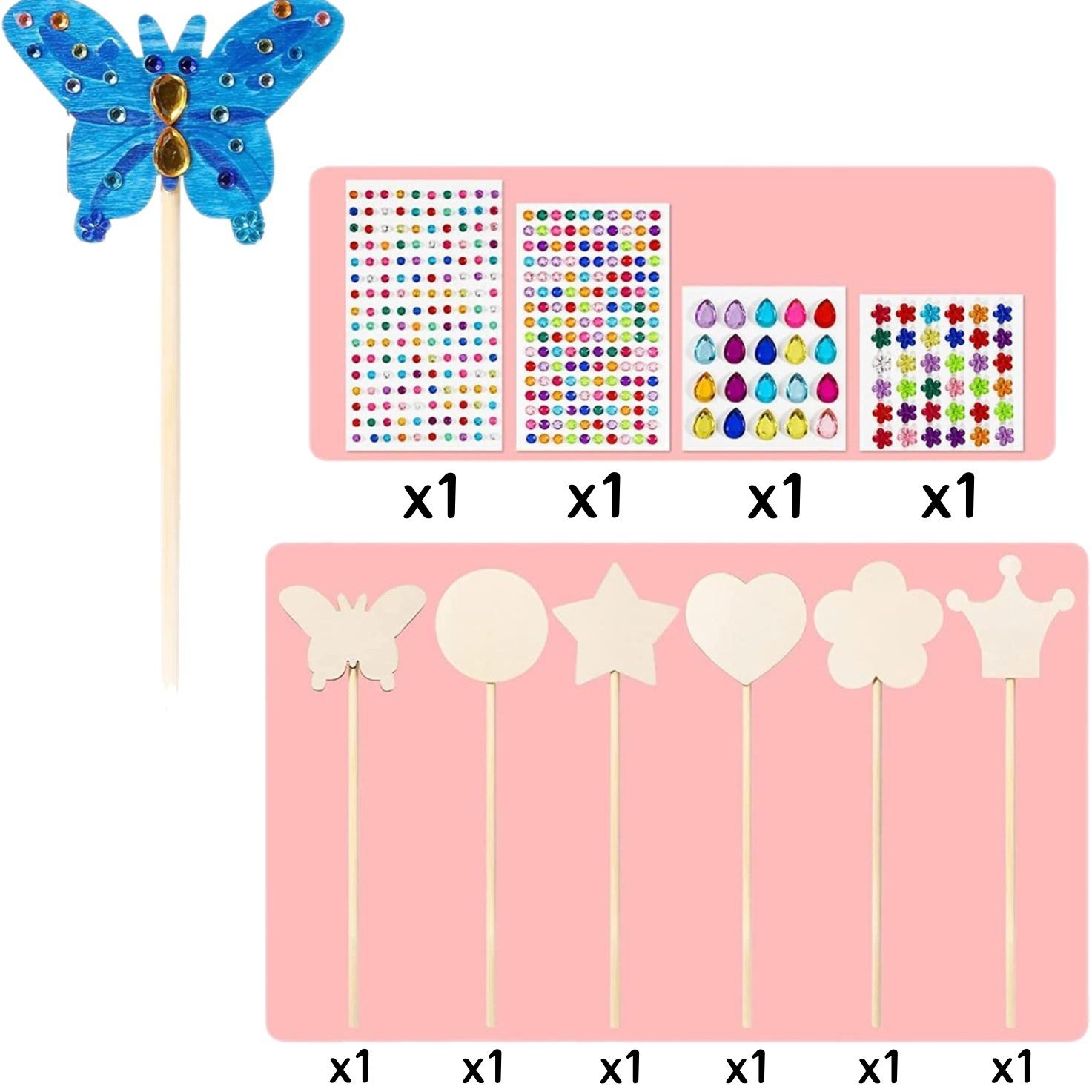 

6/12Pcs DIY Wooden Princess Wands Craft Kit Unfinished Wooden Wands for Painting Fun Party Supplies for Birthday Parties Gift