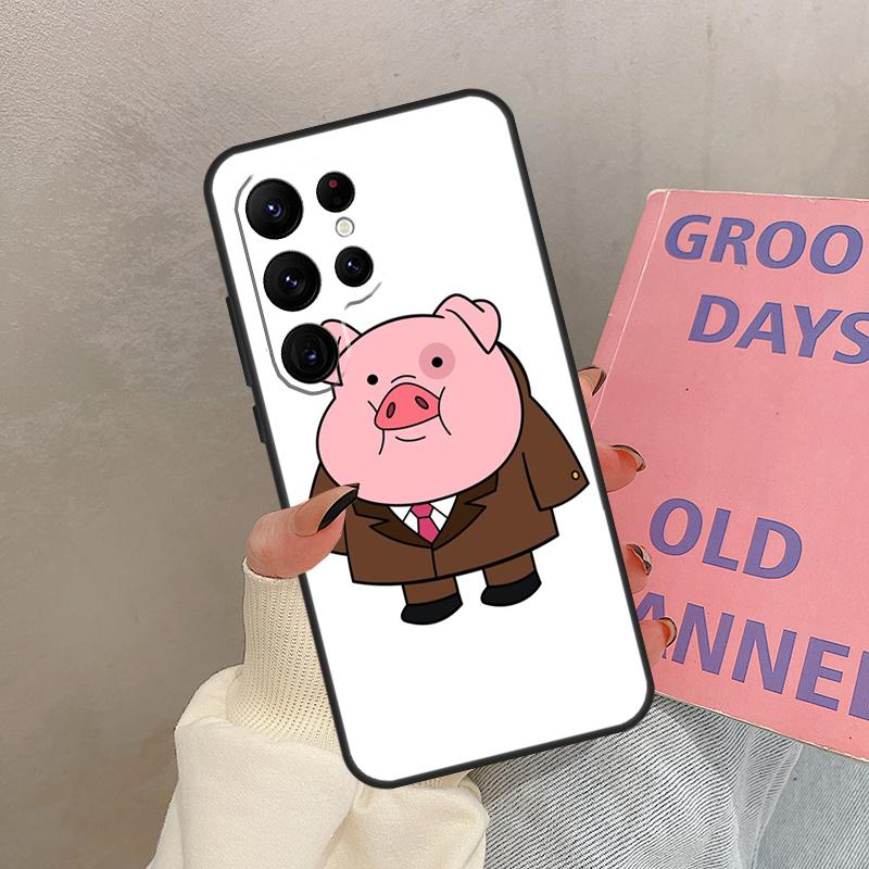 Cute PINK Kawai Pig Case For Samsung Galaxy S24 FE S21 FE S20 S22 S23 S25 Ultra S9 S10 Plus S25 FE Cover Coque