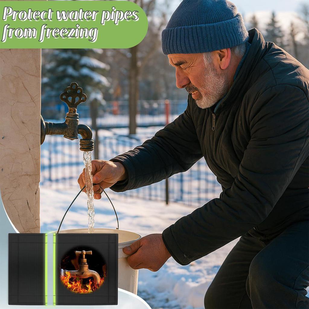 Outdoor Faucet Covers For Winter Pipe Insulation With Reflective Strip Spigot Covers Winter Insulated For Patio Lawn Garden