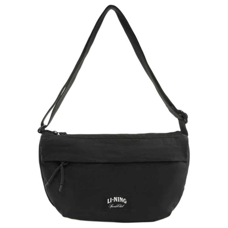 New LiNing Fitness Series Nylon Crossbody Bag, Shoulder Bag Unisex Black ABDV105-1