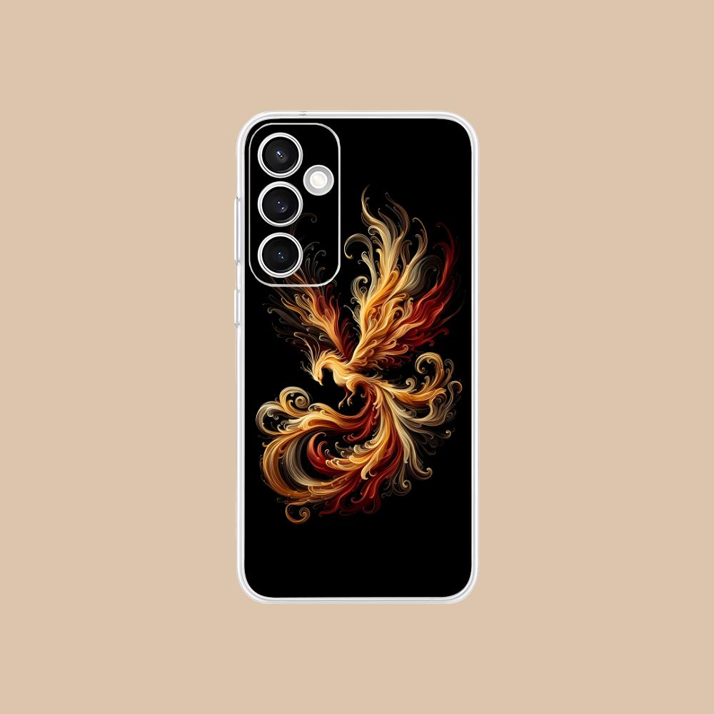 Luxury Phoenix Mobile Cell Phone Case for Samsung Galaxy S25 S24 S23 S22 S21Plus FE Ultra Clear Colorful Cover Cellphones Pretty