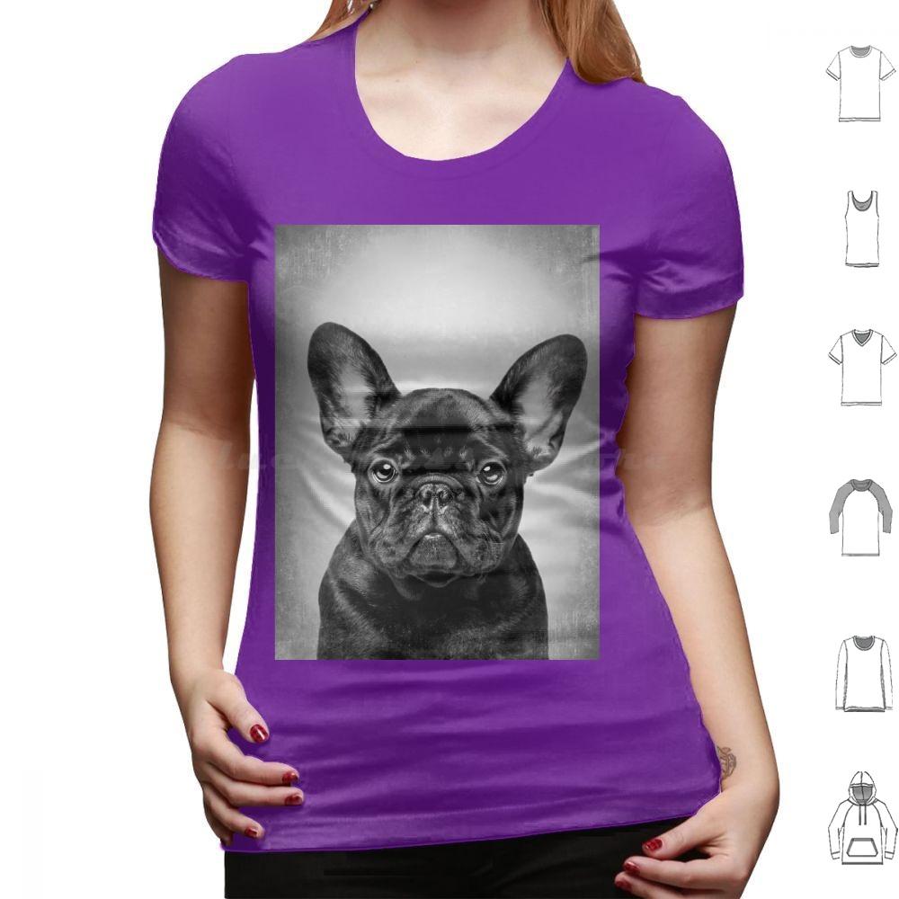 French Bulldog Black DogBw VintageT Shirt Cotton Men Women DIY Print French Bulldog Bulldog French Bulldog Dog Black French