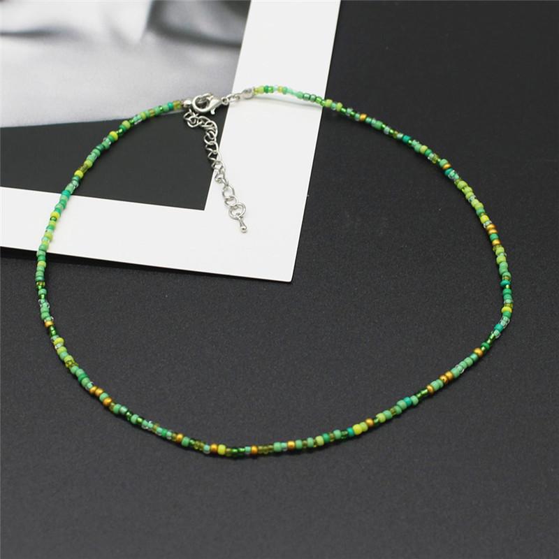 New Korean Sweet Colorful Chokers Collar Boho Seed Beaded Clavicle Necklaces for Women Girls Trendy Jewelry