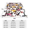 Cute cartoon penguin Printed Blanket for Sofa Bed Travel Camping Living Room Office Conditioning Blanket for All Seasons Gifts